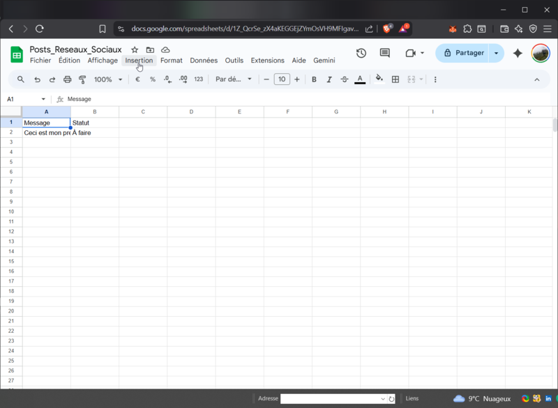 Schéma pour automatiser ses posts Facebook avec Make