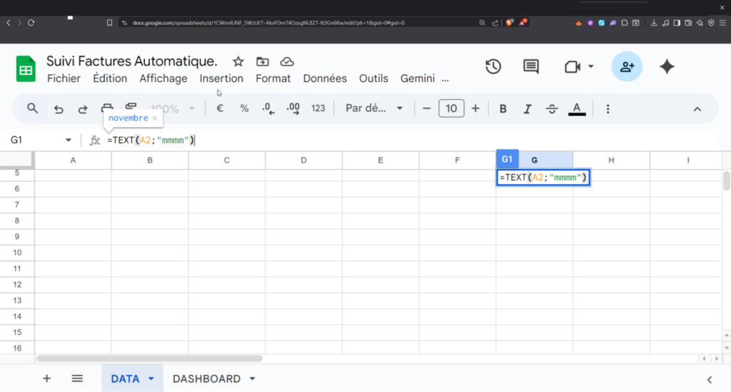  Utilisez "structure-donnees-google-sheets-make